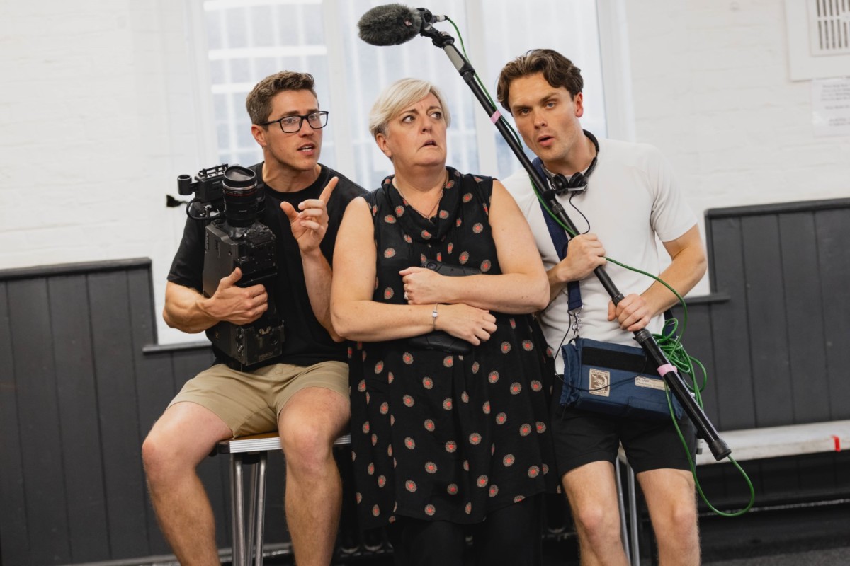 Rehearsals for Come Dine With Me: The Musical - Photo courtesy Norwich Theatre
