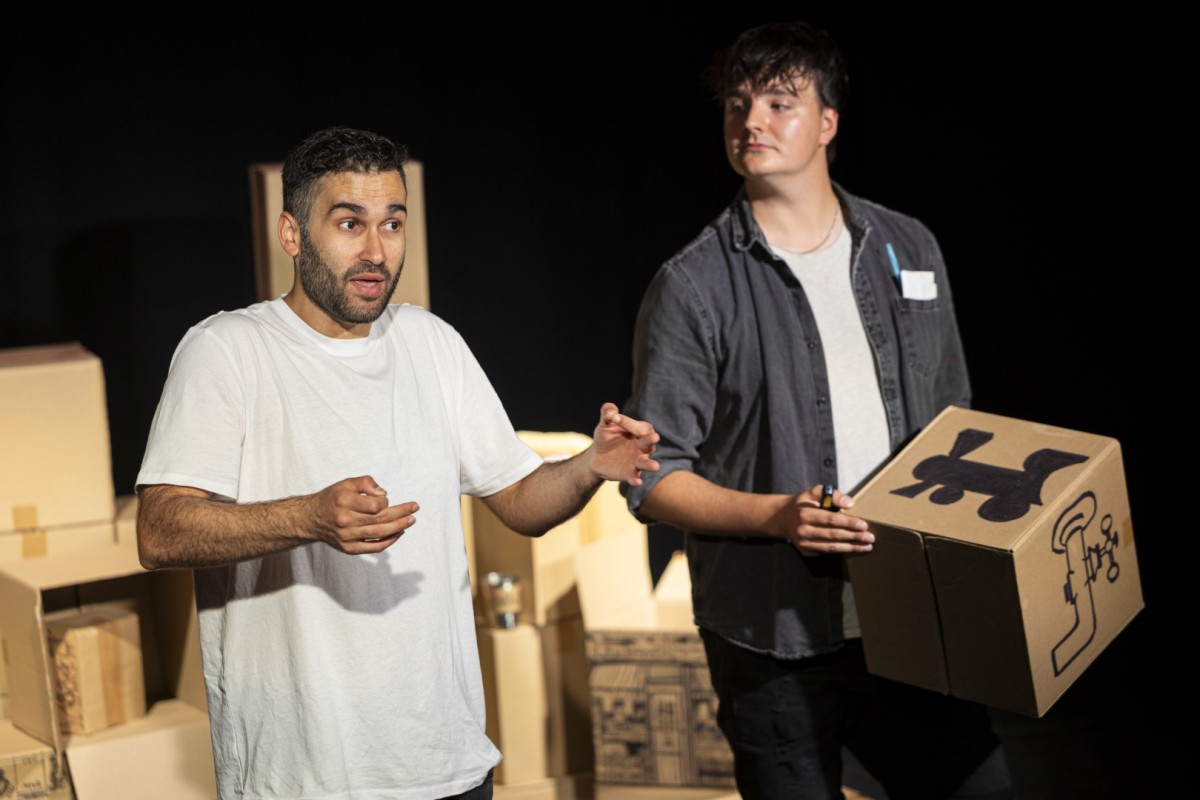 Joe Sellman-Leava and Dylan Howells in It's the Economy, Stupid - Photo courtesy Norwich Theatre